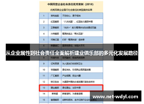 从企业属性到社会责任全面解析建业俱乐部的多元化发展路径 从企业属性到社会责任全面解析建业俱乐部的多元化发展路径
