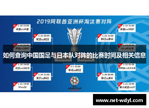 如何查询中国国足与日本队对阵的比赛时间及相关信息